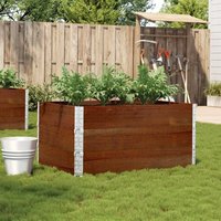 Vidaxl Jardinière Marron 120x80 Cm Bois Massif De Pin