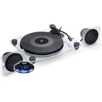 Tourne-disque Vinyle 33/45 avec enceintes sans fil BigBen TD115CSPS, Bluetooth, Encodage du vinyle sur PC via USB, Ovni LED