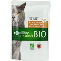 Equilibre & Instinct Un Emincés Bio A La Volaille,1 Sachet De 100g Pour Chat 401062