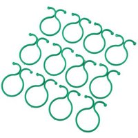 Lot de 100 clips de support de jardin de grande taille avec anneau à huit boucles pour sécuriser les plantes. Vert