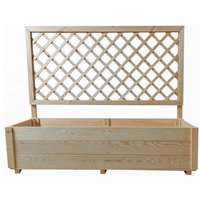 Jardinière En Bois "Orpin" Avec Treillis - 98 X 34 104 Cm