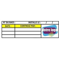 100 Étiquettes Personnalisées Maintenance BAES - 70 x 20 mm