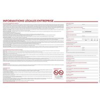 Panneau Informations légales entreprise - 600x400mm