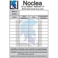 500 Étiquettes de maintenance appareillage personnalisées 90 X 120 mm