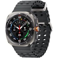Montre Connectée Samsung Galaxy Watch Ultra - Boîtier 47 mm avec bracelet caoutchouc taille S/M/L - 4G - Argent Titane