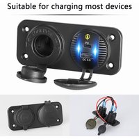 Chargeur De Voiture Étanche 18w Double Protocole Pd Usb C Prise Allume Cigare Panneau Adaptateur De Sortie De Puissance Pour Bateau Automatique