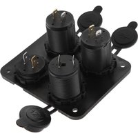 Chargeur Usb 4 Prises Allume Cigare 12v, Panneau De Voltmètre Pour Véhicule, Bateau, Camion Marin, Accessoires Rv