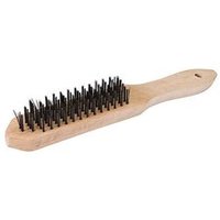 Brosse métal haut rendement, manche bois - 6 rangs