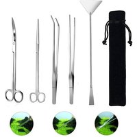Kit D'outils D'entretien D'aquarium De Poissons, 5 Pièces/Ensemble, Pincettes, Spatule À Ciseaux, Multifonctionnel, Pour Plantes, Herbe
