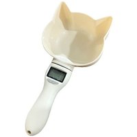 Balance Pour Animaux De Compagnie, Cuillère À Mesurer Grammes, Tasse De Poids Électronique Mignonne Pour Chat Et Chien, Cinq Unités De Mesure,