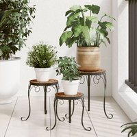 Vidaxl Supports De Plantes 3 Pcs Terre Cuite Céramique