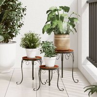 Vidaxl Supports Pour Plantes 3 Pcs Terre Cuite Et Blanc Céramique