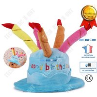 Chapeau Anniversaire Animaux Chien Chat De Compagnie Fête Vêtement Costume Bougies Rigolos Evenement Accessoire Couleur Bleu