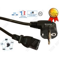 Cordon d'alimentation TV en trèfle imprimante ordinateur portable cordon électrique secteur connecteur noir appareils tripolaire