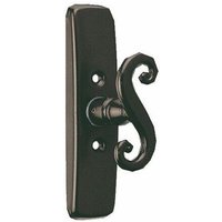 Cache noir et bouton en forme de S pour crémones en acier tpe MAP 9 semi-lardées pour menuiseries bois BRICOZOR