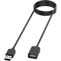Rallonge Usb Noire Portable De 1m, Câble De Chargement Pour Nike Sportwatch Gps/Huawei Band 4/Honor Band 5i/Polar M200