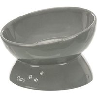 Trixie Gamelle Augmentée En Céramique - Xxl - 0,35 L - Ø 17 Cm - Gris - Pour Chien