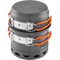 Pot touristique, avec échangeur de chaleur, aluminium, jeu de 2 pièces, NEO