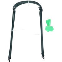 Anneau De Support Demi Rond Pour Plantes De Jardin, 15.7 Pouces, Avec 15 Étiquettes De Plantes, Supports De Bordure En Métal, 12 Paquets