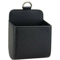Sac De Rangement De Voiture En Cuir Pu, Sortie De Ventilation Automatique, Poubelle, Support De Téléphone De Voiture, Sac De Rangement Organisateur