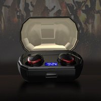 Oreillettes Sans Fil Bluetooth 5.0, R10 Tws True Wireless, Mini Oreillettes Stéréo Étanches Ipx7, 2000mah Led, Support De Téléphone Pour Banque