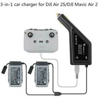 Chargeur De Voiture 3 En 1, Double Batterie Et Contrôleur, Charge Pour Dji Air 2s/Dji Mavic Air 2