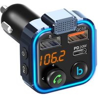 Transmetteur/Récepteur Audio Fm Sans Fil Bluetooth 5.0 Pour Voiture, Lecteur Mp3, Qc3.0, Double Usb, Chargeur Rapide, Inhabituel