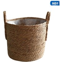 Panier De Fleurs Nordique Fait À La Main, Panier De Rangement En Rotin De Paille, Pot De Fleur D'intérieur, Artisanat De Décoration, Décor De Salon