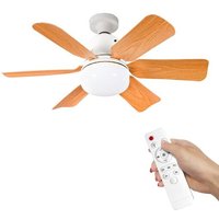 Ventilateur De Plafond Avec LumièRe Et Telecommande, 30w/40w Lampe Ventilateur Plafond Avec Douille E27, 6 Pales, 3 Vitesses, Silencieux, Lampe