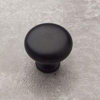 Poignée Creuse Simple, Petite Taille, Noir Mat, Trou Simple, Pour Porte D'Armoire, Ronde Et Plate