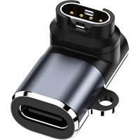 Adaptateur De Charge Type-C(F) Vers Garmin(M) Phonecare Compatible Avec Garmin Vivomove Style / 3 / 3s / Luxe - Gris