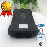 Inn® Batterie Externe Portable Puissante De Secours Chargeur Solaire Etanche 2 Ports Usb Boussole Lampe Torche Led Smartphones Campi