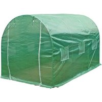 Serre De Jardin Châssis Tubulaire 300 Cm Serre En Film Plastique Vert Helloshop26 16_0001518