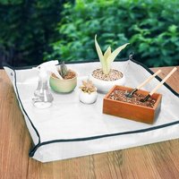 Tapis de rempotage, tapis de plantation réutilisable, Portable, étanche, maille transparente, coussin de fleurs pour le jardinage en pot