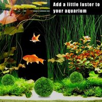 Boule D'algues Vertes Artificielles, 4 Pièces, Plantes Ornementales Pour Aquarium
