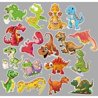 Autocollants De Dinosaure De Dessin Animé, Étiquette Étanche, Skateboard Moto Guitare, Bagage Ordinateur Portable Vélo, Jouets De Bricolage Pour Enfants, 50 Pièces