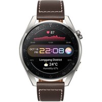 Huawei Watch 3 Pro - Classic Edition - 48 mm - titane - montre intelligente avec bracelet - cuir - brun - taille du poignet : 140-210 mm - affichage 1.43" - 16 Go - Wi-Fi, LTE, NFC, Bluetooth -...