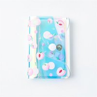 Porte-Cartes De Crédit En Fleur De Cerisier, Étui Laser En Pvc Pour Cartes De Visite, Organisateur De Bureau Coréen, Sac De Rangement Portable Pour