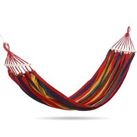 Hamac De Camping Portable, Hamac De Loisirs Intérieur Extérieur Chaise De Voyage Balançoire Jardin Terrasse Loisirs Hamac À Rayures Lit Suspendu