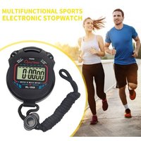 Chronomètre De Sport, Compteur Numérique Portable, Chronographe, Minuterie D'alarme, Étanche Avec Chaîne