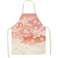 Tablier Cuisine Homme Menage Nettoyage Tablier Enfant Tablier En Coton Et En Lin Dessin Animé Japonais Chat Chanceux Bavoir De Cuisine Sans Manches
