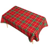 Nappe Chemin De Table Nappe Rectangulaire Set De Table Nappe De Table De Noël, Plaid Classique, Imperméable, Rouge, Pour Table De Thé, Fête Au