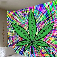 Tapisserie En Tissu Imprimé De Feuilles D'érable Colorées Indiennes, Décoration Murale De Fond, Fournitures Artisanales
