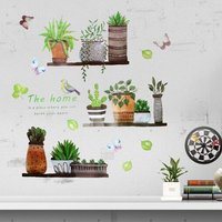 Autocollant Mural Papillon En Vinyle, 1 Pièce, Pour Chambre À Coucher, Salon, Décoration De La Maison, Motif Plante De Jardin, Autocollant Mural, Diy