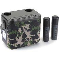 Enceinte Portable Karaoké 2 Micros Dbe50 Army Dynabass