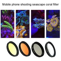 Filtre D'objectif De Caméra D'aquarium 4 En 1, Kit De Filtre D'objectif Jaune Orange Pour La Photographie D'aquarium De Récif De Corail