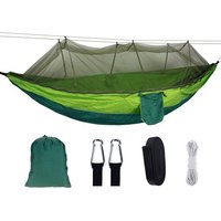 Hamac Parachute Pour 1 À 2 Personnes, Lit-Balançoire Avec Moustiquaire, Portable, Pour L'extérieur, Matériel De Camping, Randonnée