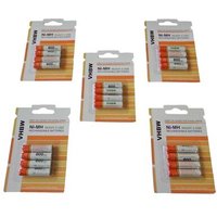 vhbw 20x Batterie AAA micro compatible avec Sennheiser RS 195, 175 casque audio, écouteurs sans fil (800mAh, 1,2V, NiMH)