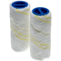 vhbw Lot de rouleaux en microfibre remplacement pour Kärcher 2.055-006.0, 2.055-007.0 (gris) pour nettoyeur de sol