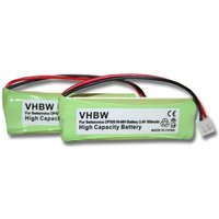 2 batteries Ni-MH 500mAh (2,4 V) adaptées à Swissvoice DP500, DP550 Eco Plus, DP550BT, etc.